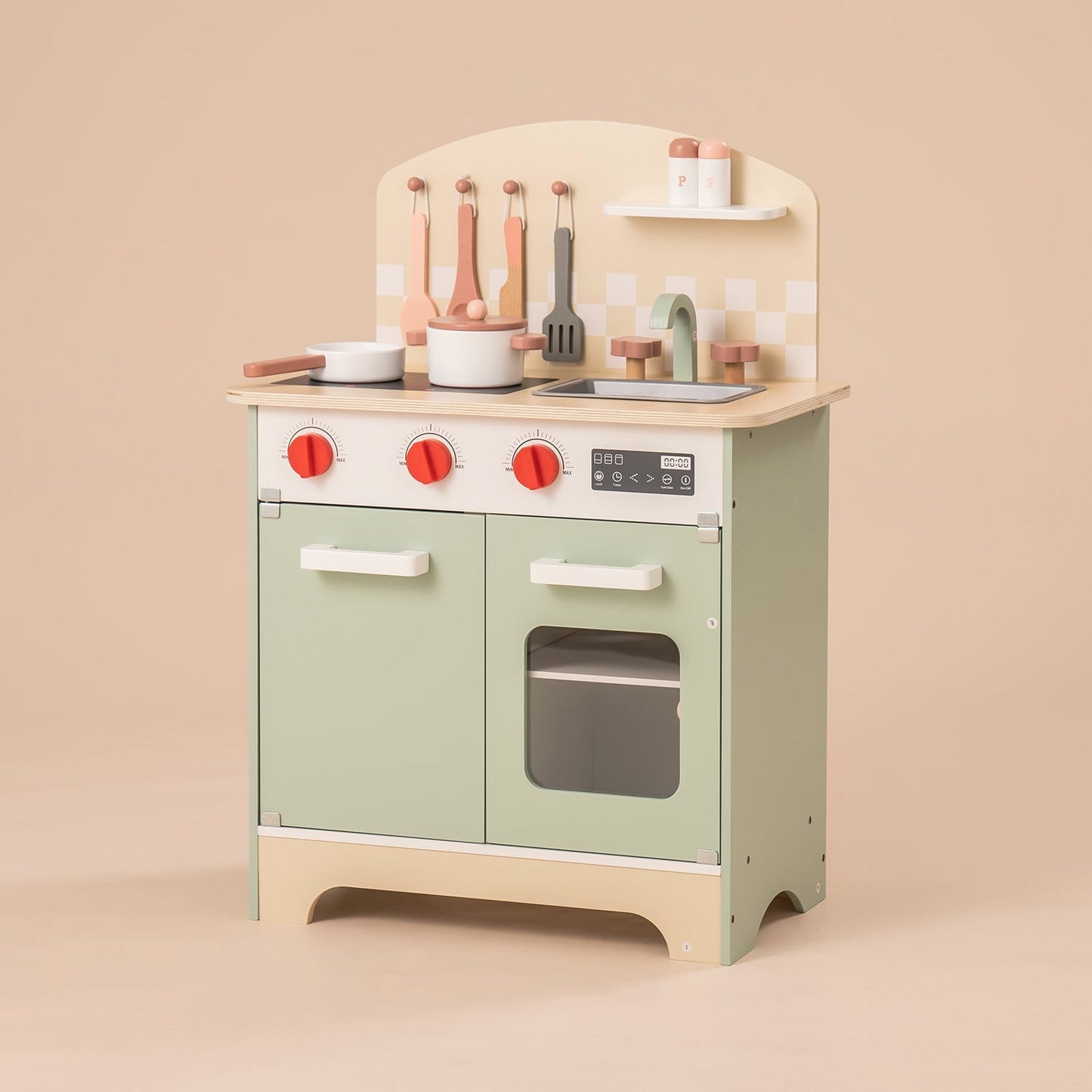 ROBUD Wooden Play Kitchen Playset for Kids WG194