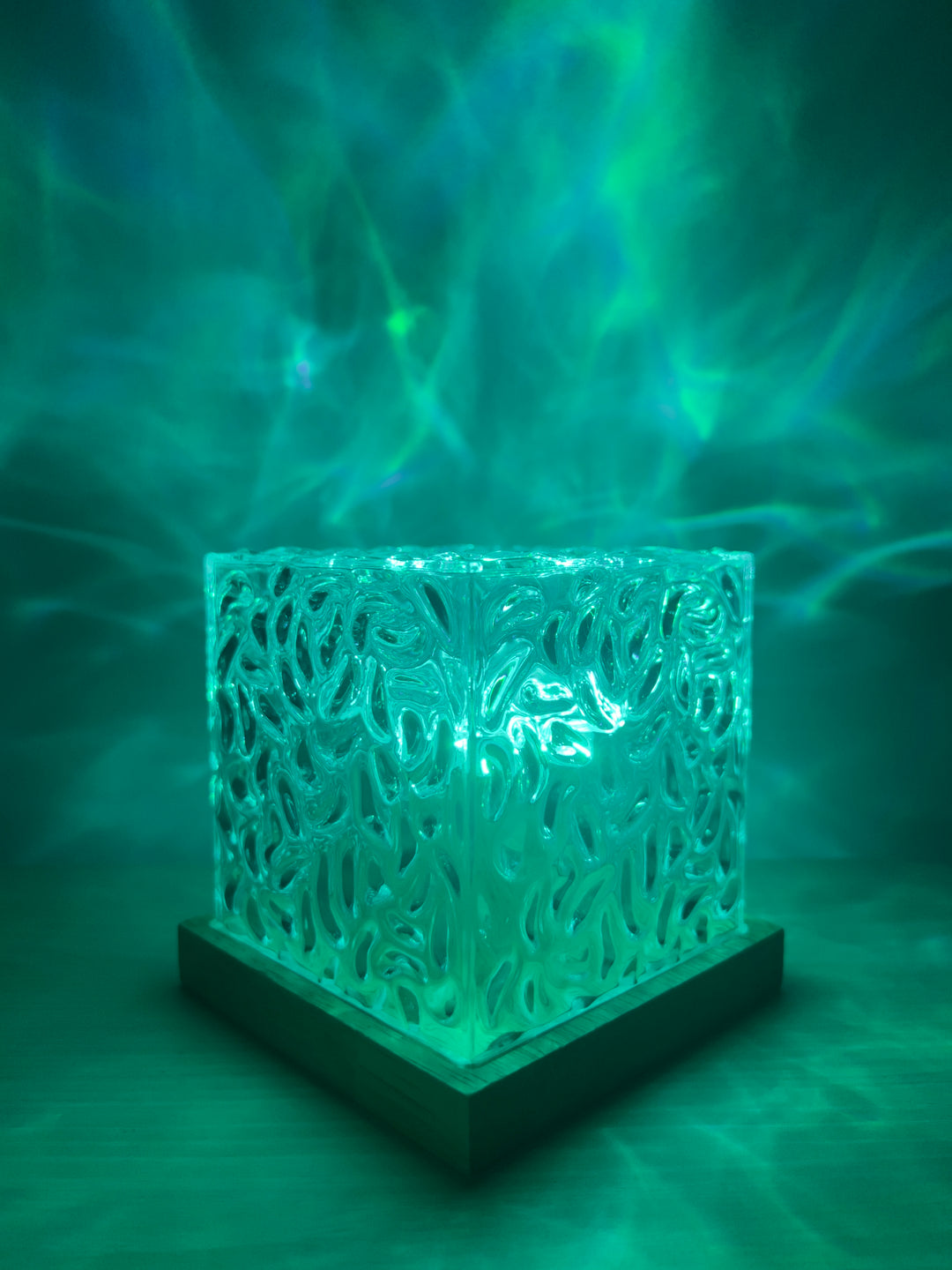 AuroraGlow Night Light Projector with Remote – 16 Ocean Wave Colors Lamp