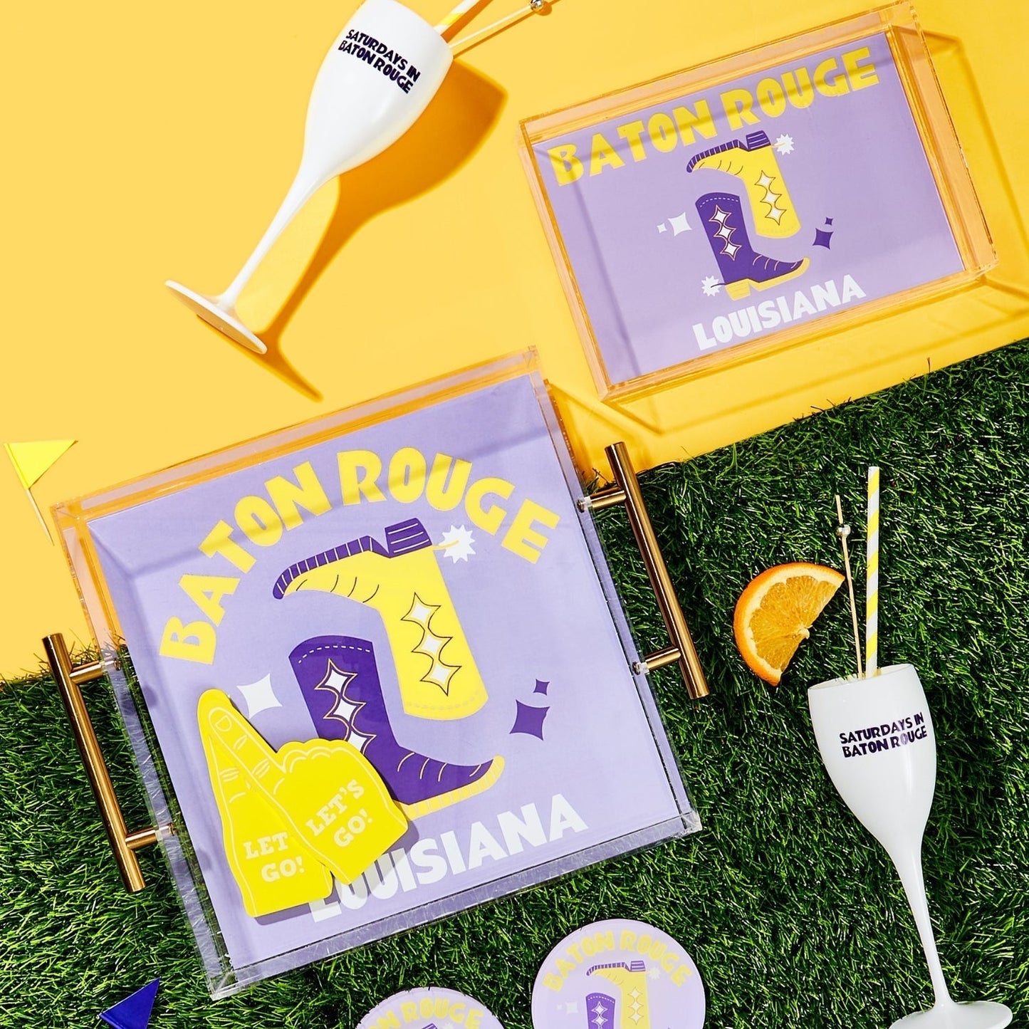 LSU Kickoff College Town Acrylic Drink Coasters