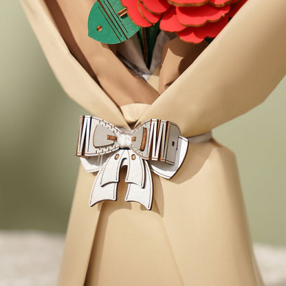 Rowood DIY Wooden Flower Bouquet 3D Wooden Puzzle TW01H